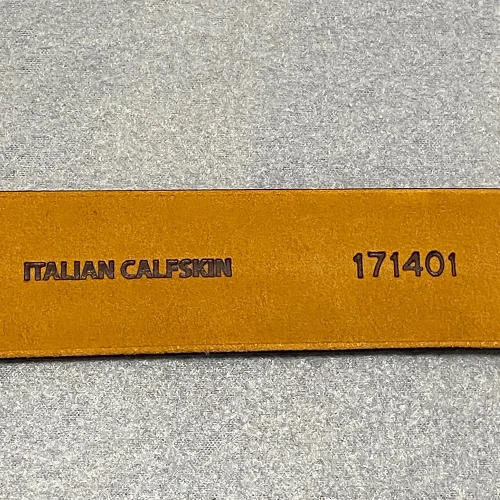 Remo Tulliani Black Italian Calfskin Basketweave Leather Belt Mens Size 36